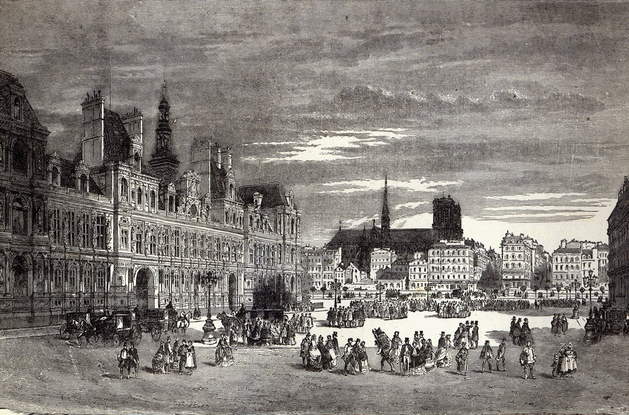 Hotel de Ville, Paris, 1847 av English School