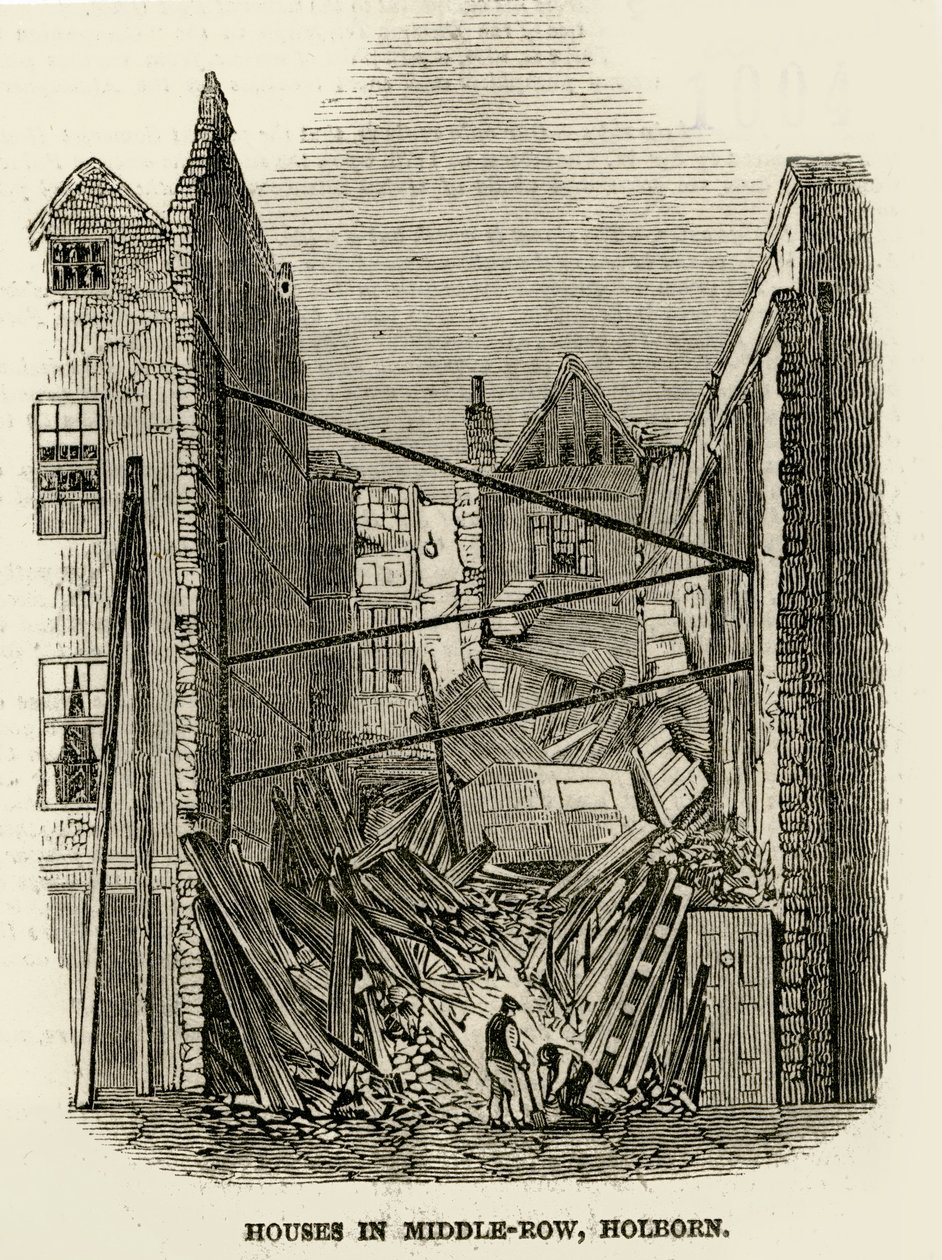 Hus i Middle-Row Holborn av English School