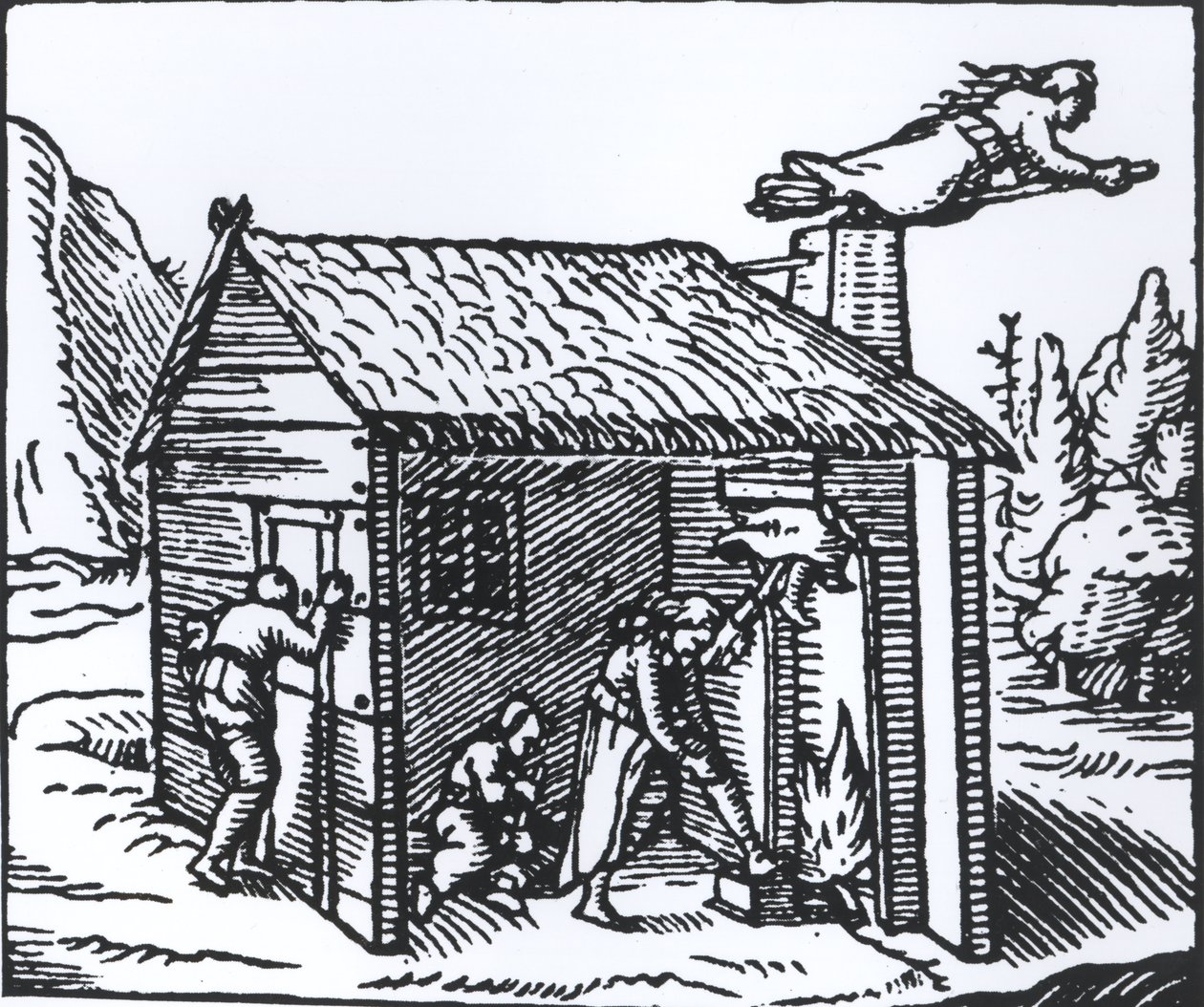 Interiør i et hekses hus, 1579 av English School
