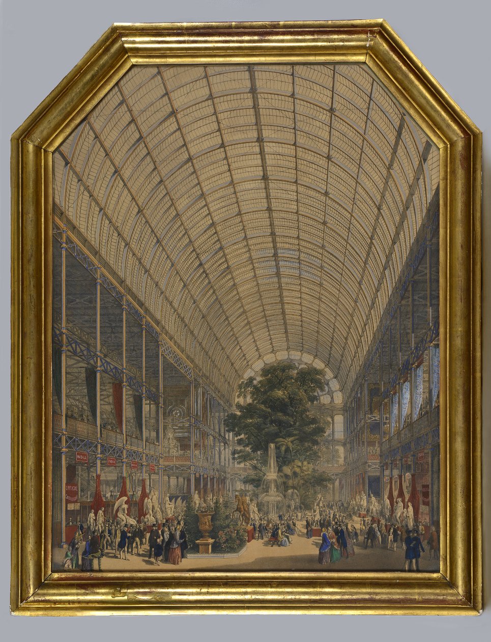 Interiøret i Crystal Palace, 1851 av English School