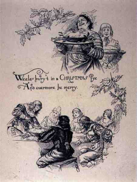 Julescene i Jakobsstil (litho) av English School