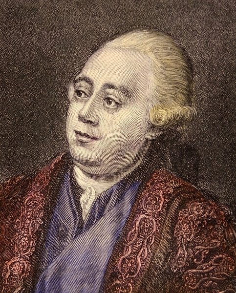 Lord North (farge litho) av English School