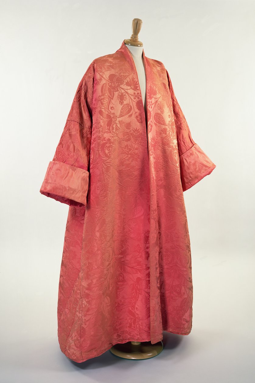 Mans nattkjole, 1715 (silkedamask) av English School