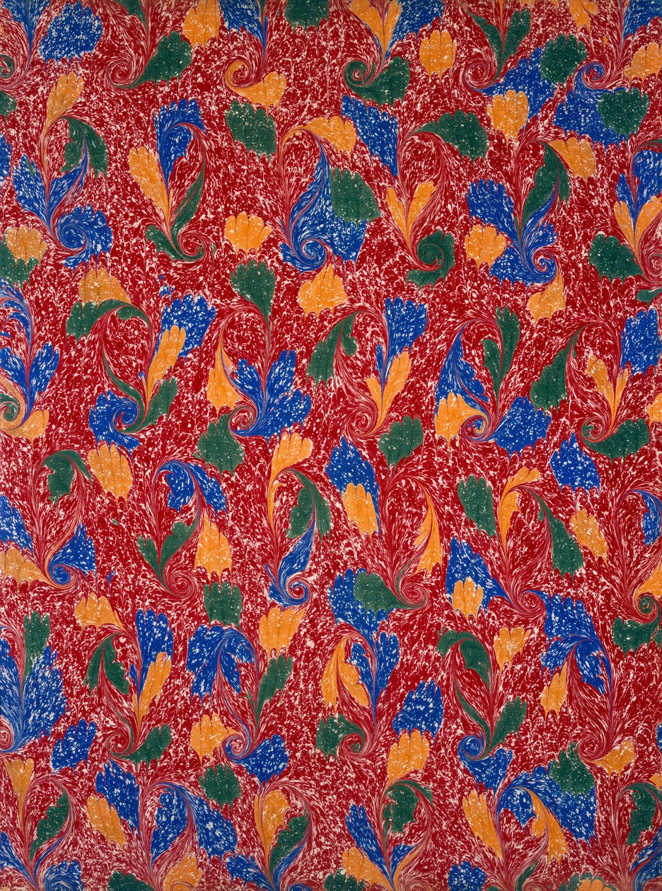 Marmor endepapir, 1950-tallet. av English School