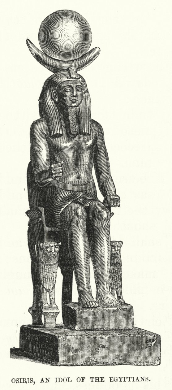 Osiris, et idol for egypterne (gravering) av English School