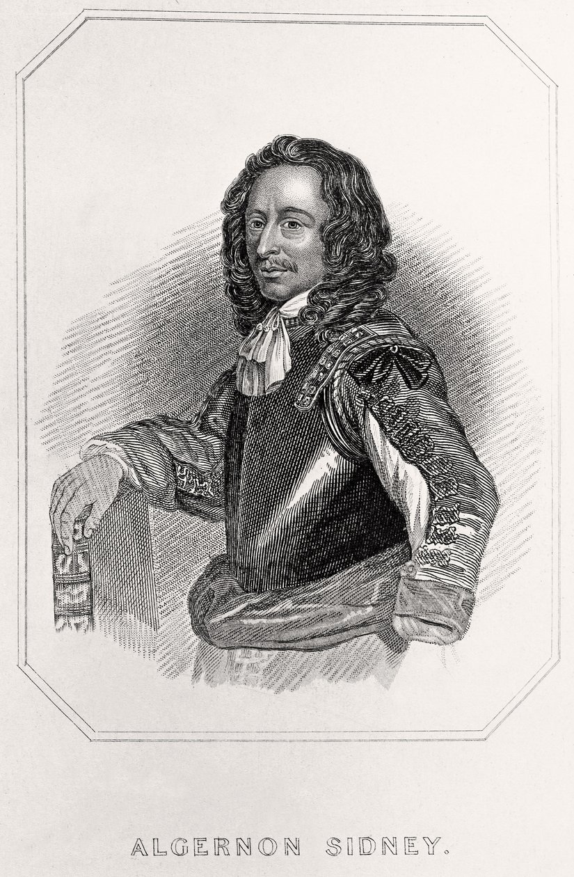 Portrett av Algernon Sidney, 1835 av English School