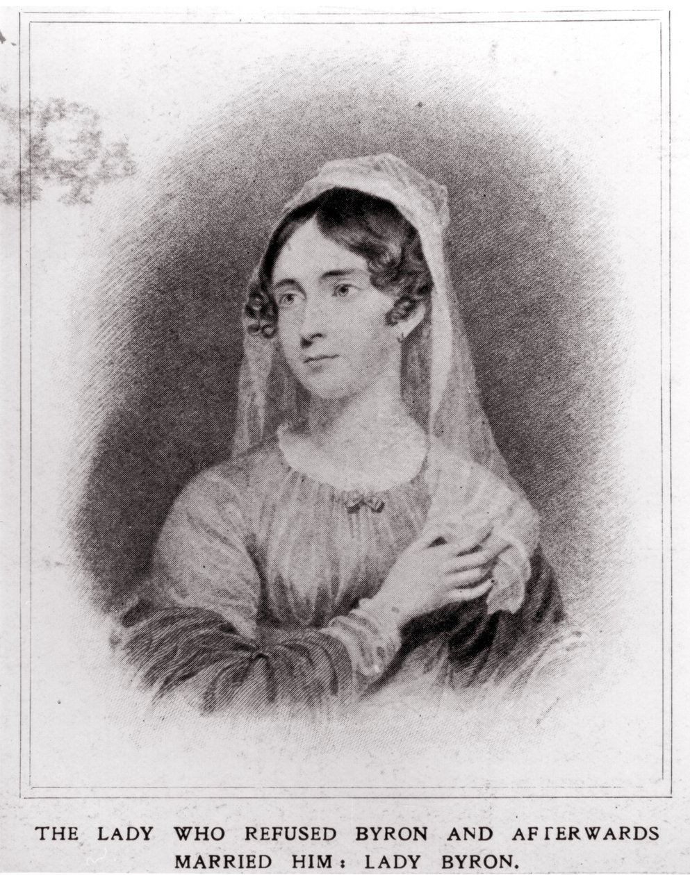 Portrett av Lady Byron (1792-1863) av English School
