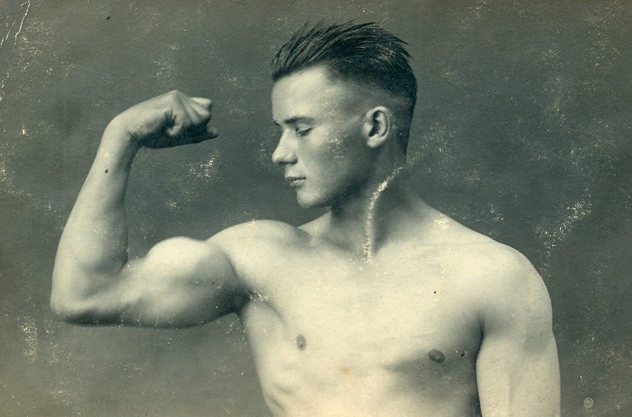 Portrett av en kroppsbygger, ca. 1898 av English School