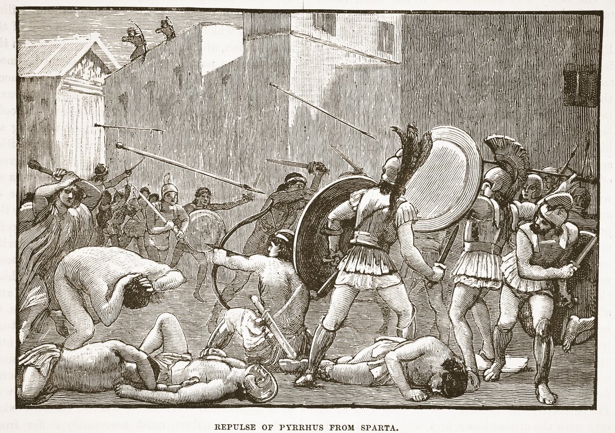 Frastøting av Pyrrhus fra Sparta av English School