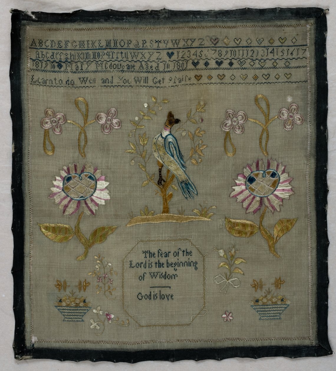 Sampler av Mary Macdougale av English School