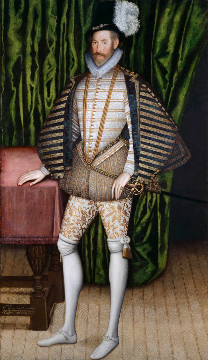 Sir Jerome Bowes (olje på lerret) av English School
