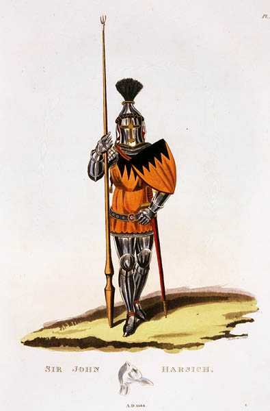 Sir John Harsich av English School