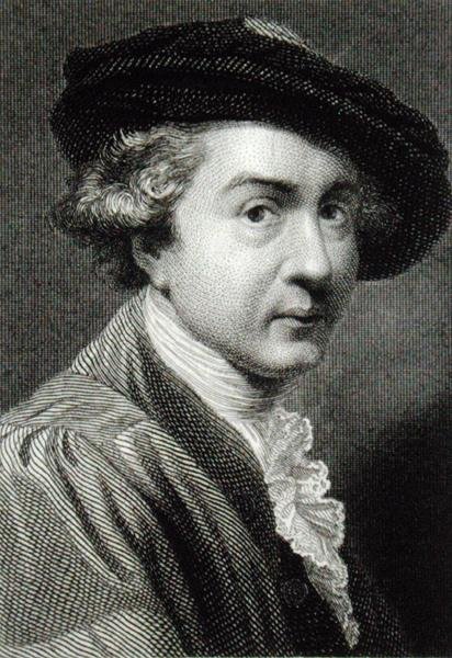 Sir Joshua Reynolds (1723-92) (gravering) av English School