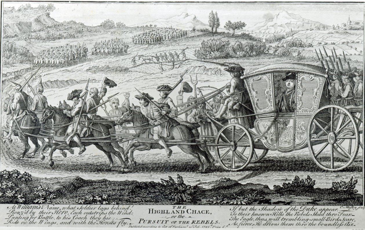 The Highland Chase, 21. februar 1745 av English School