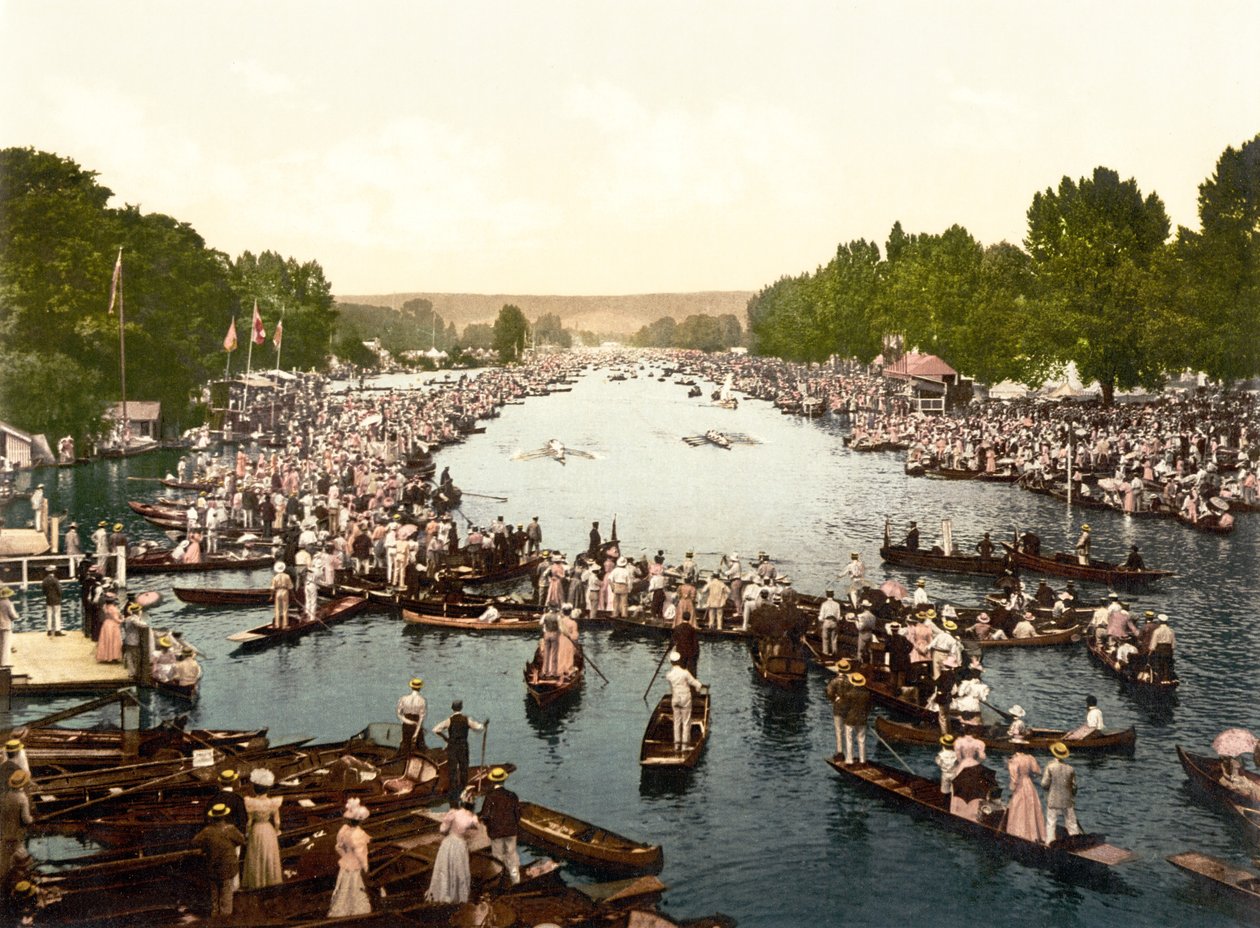 The Regatta Course II, Henley-on-Thames (håndfarget bilde) av English School