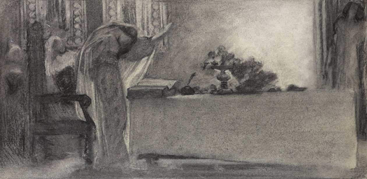 The Spell, ca. 1870 (kull på papir) av English School