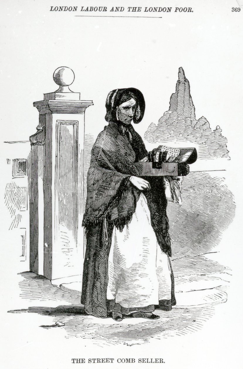 The Street Comb Selger, ca. 1840 av English School