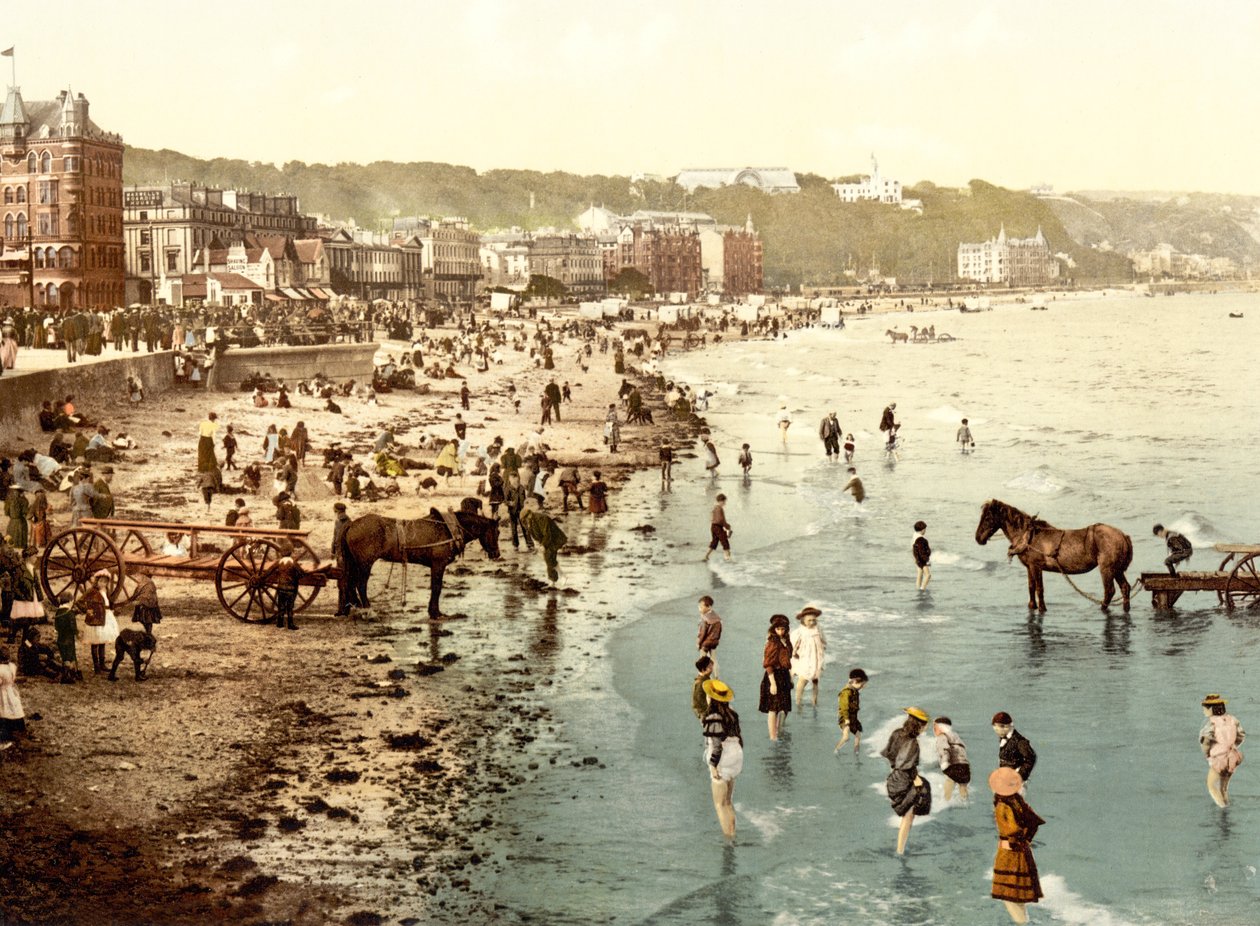 Stranden, Douglas (håndfarget bilde) av English School