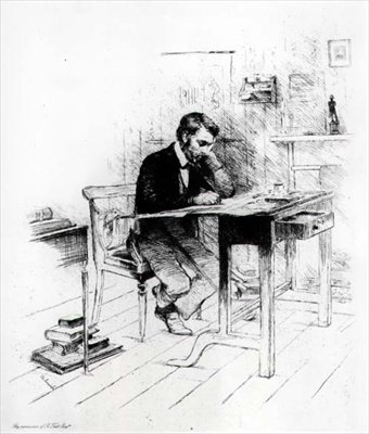 Thomas Carlyle (1795-1881) av English School