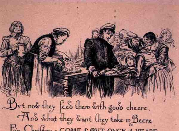 Tudor Christmas Cheer (gravering) av English School