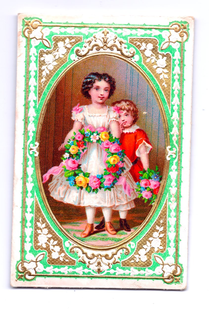 Viktoriansk julekort, ca. 1880 av English School