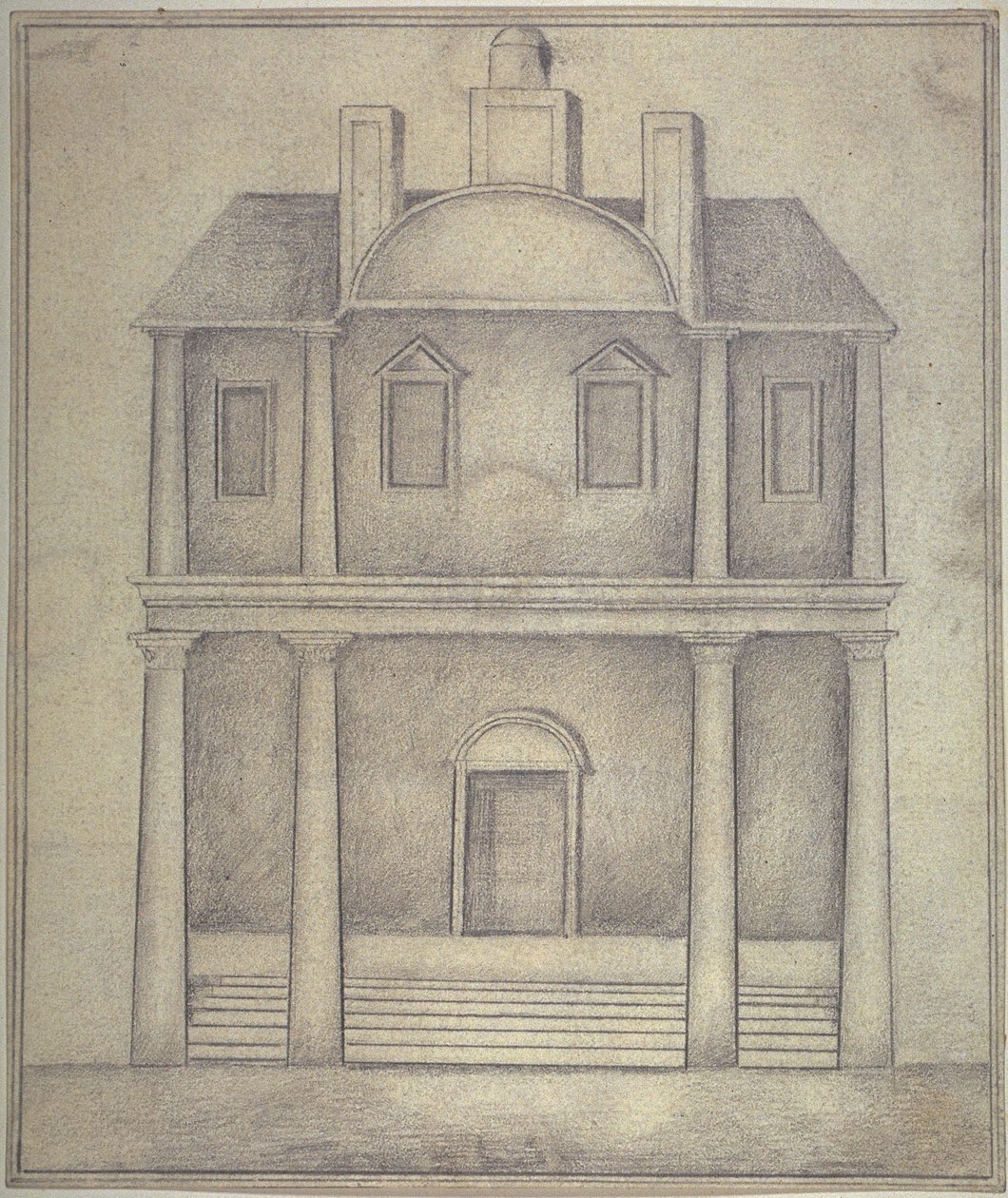 Utsikt over Blackfriars Theatre. ca. 1650 av English School