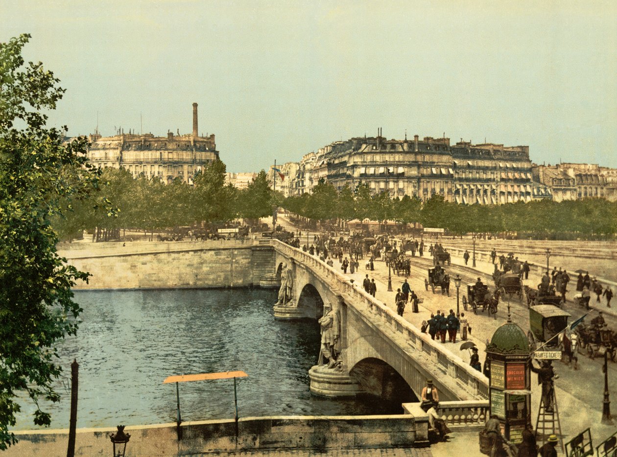 Utsikt over Paris (håndfarget bilde) av English School