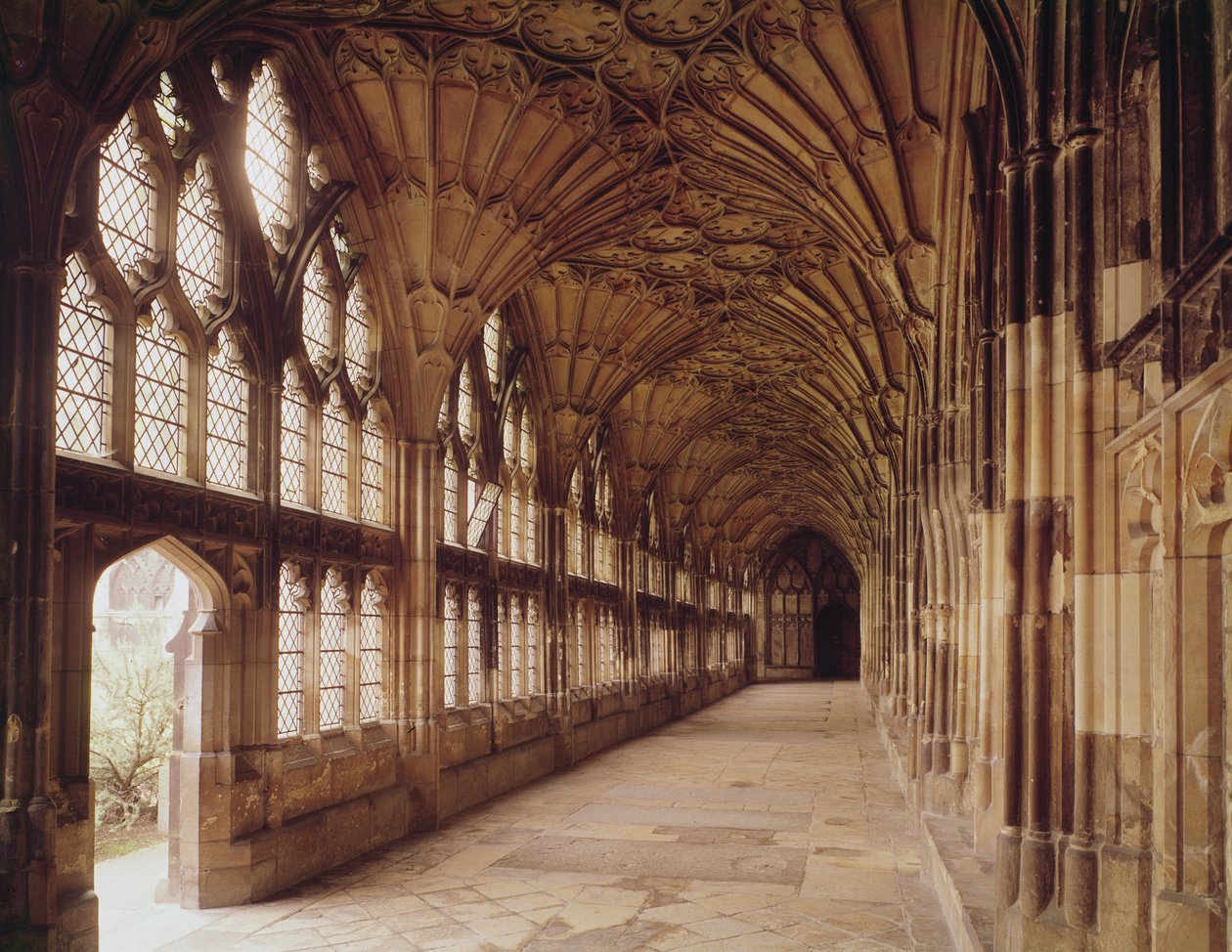 Utsikt over klosteret, ca. 1355 av English School