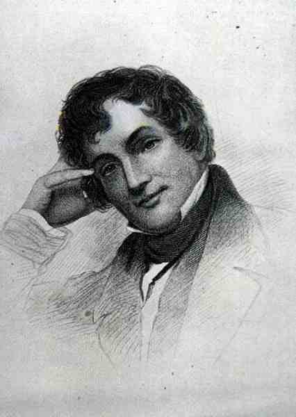 Washington Irving (1783-1859) (gravering) av English School
