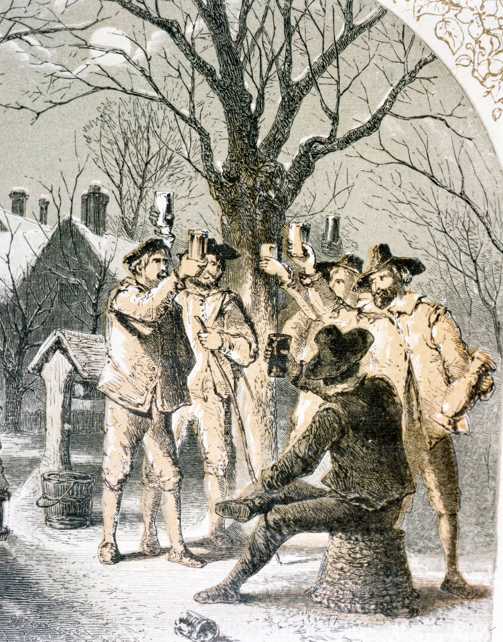 Wassailing the Apple Trees, 1840 av English School