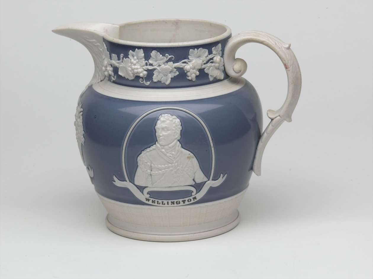 Waterloo minnekanne, ca. 1815 (steintøy) av English School