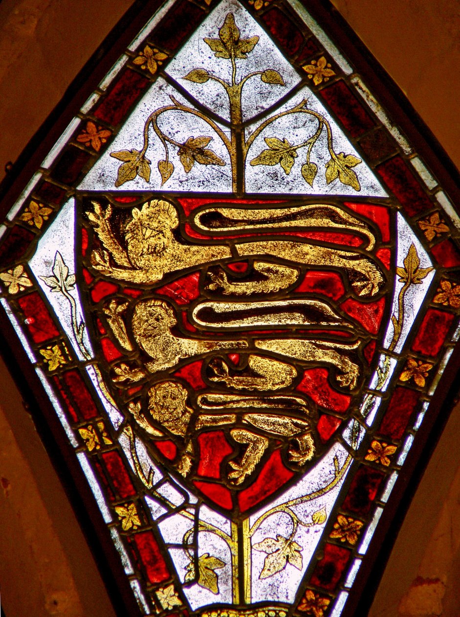 Window Ew som viser våpen - Edward II av English School