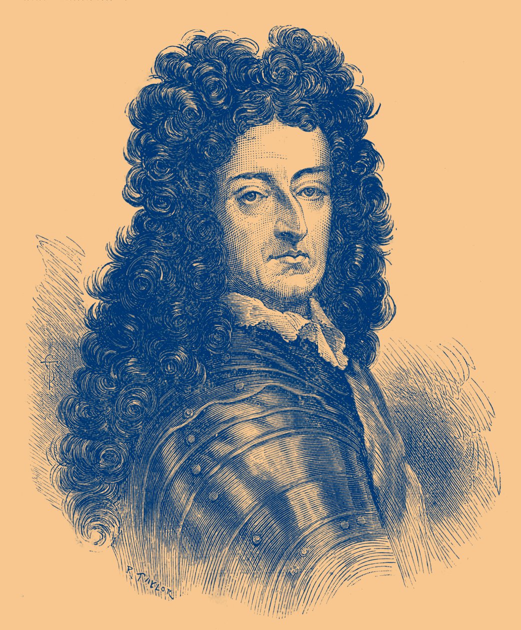 portrett av kong Vilhelm III (gravering) av English School