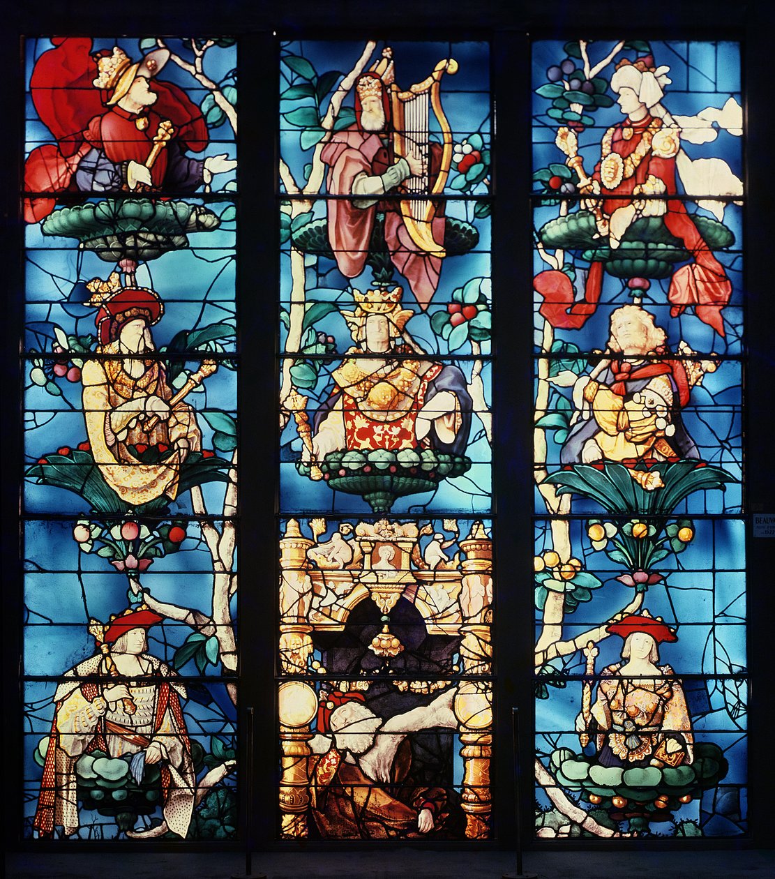 Tree of Jesse, 1522-24 (farget glass) av Engrand Leprince