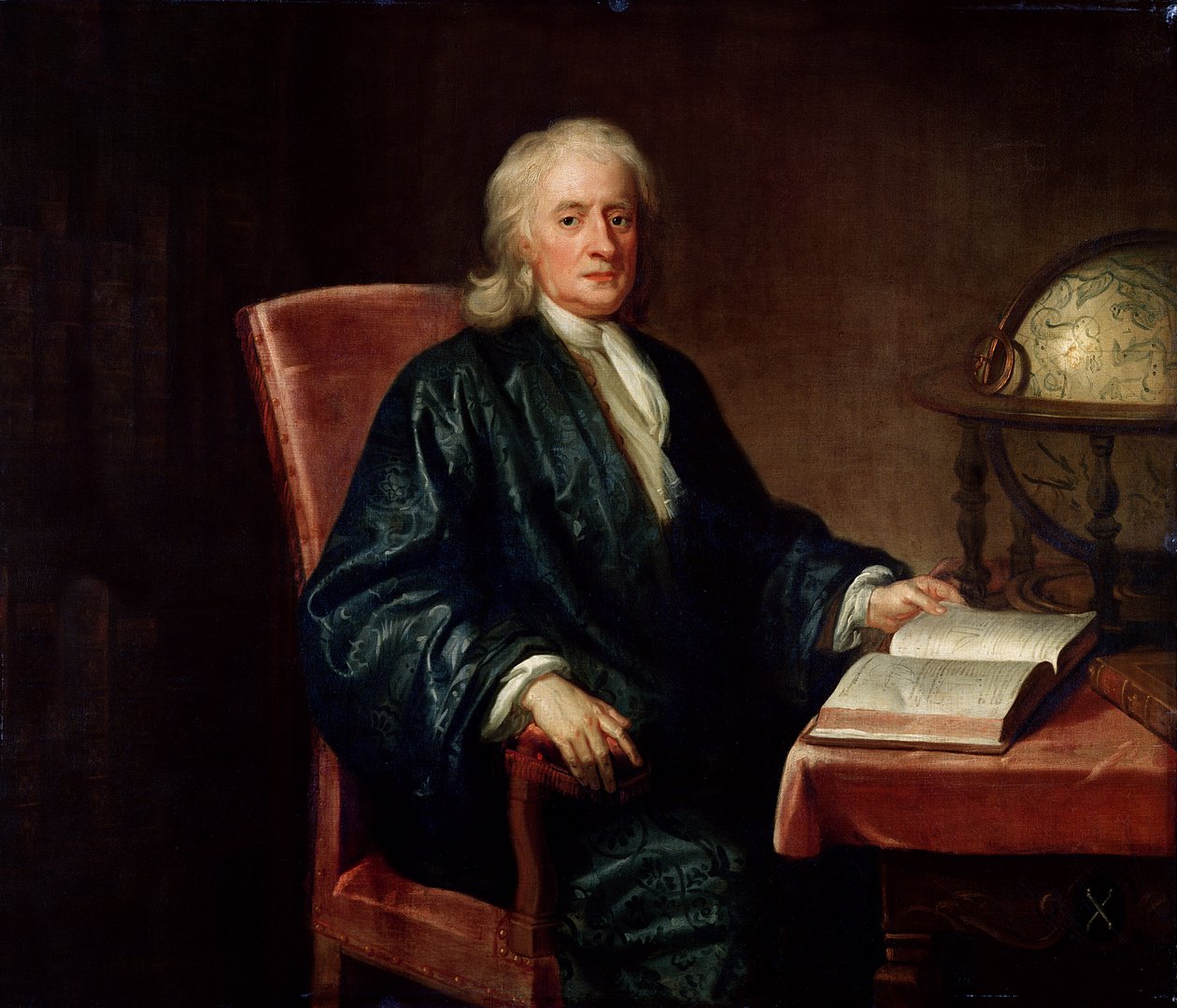Portrett av Isaac Newton (1642-1727), ca. 1726 av Enoch Seeman