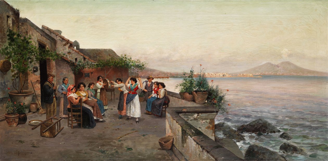 Tarantella-Tanz i Napoli. av Enrico Forlenza