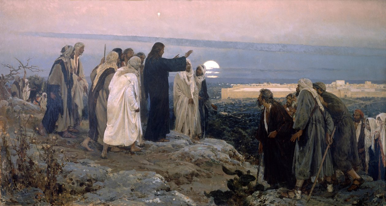 Flevit super illam latinsk språk; Han gråt over det av Enrique Simonet