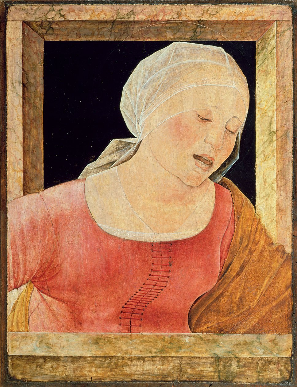 A Mourning Woman (tempera og olje på panel) av Ercole de Roberti