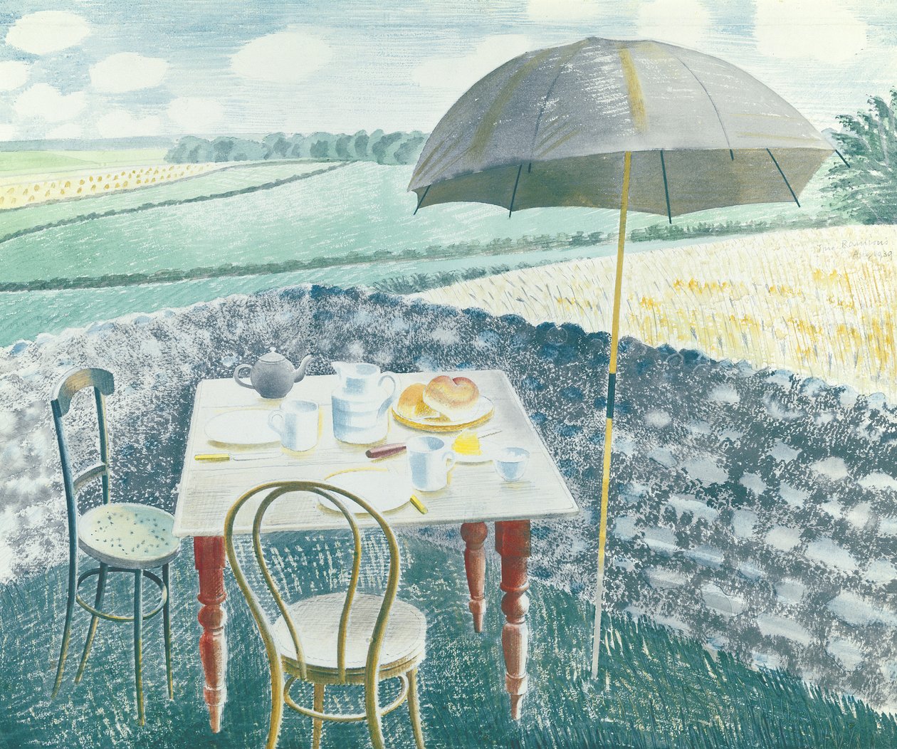Te på Furlongs av Eric Ravilious