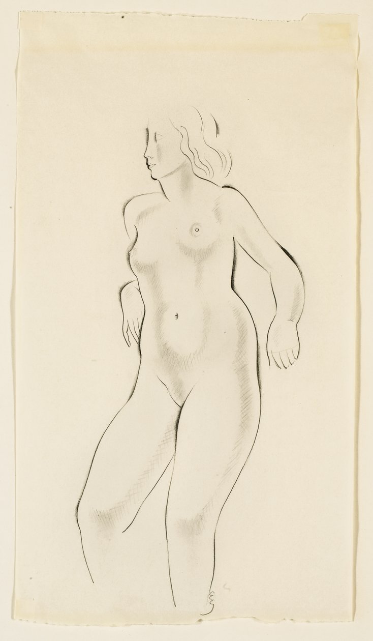 Studie av en naken kvinne av Eric Gill