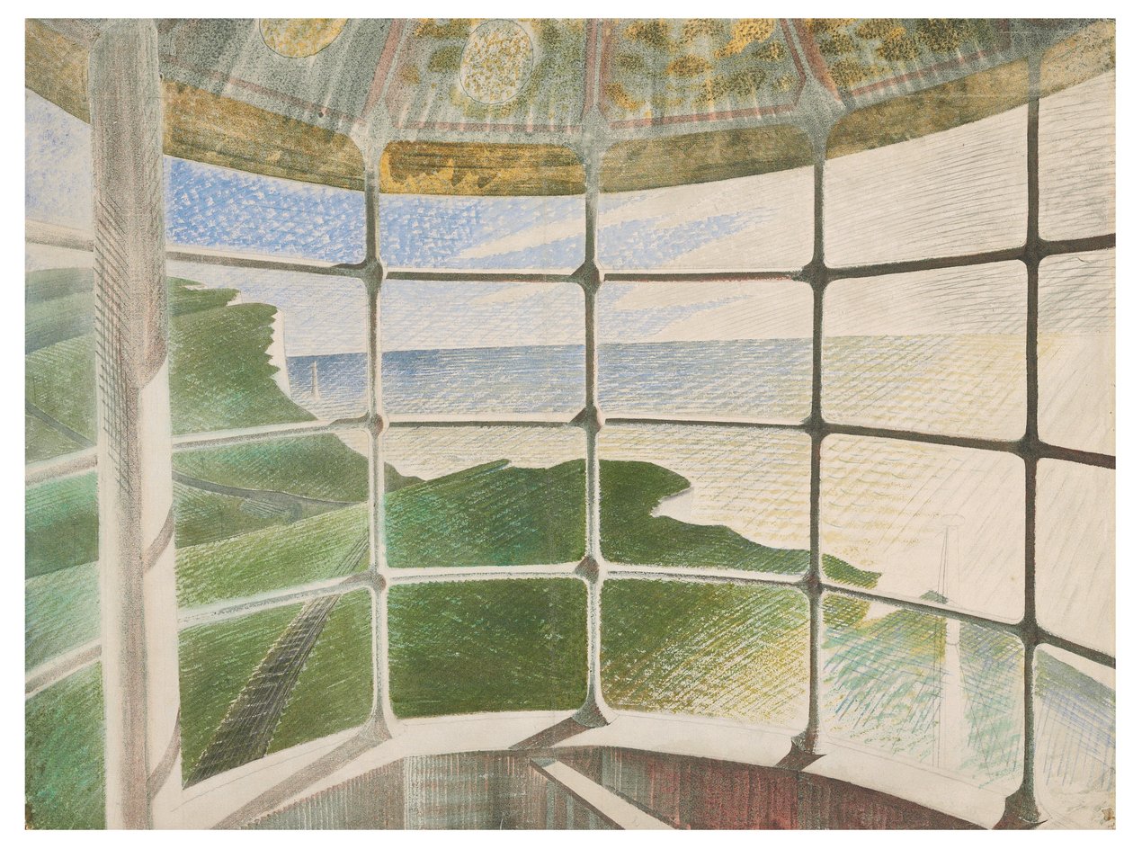 Beachy Head fyrtårn av Eric Ravilious