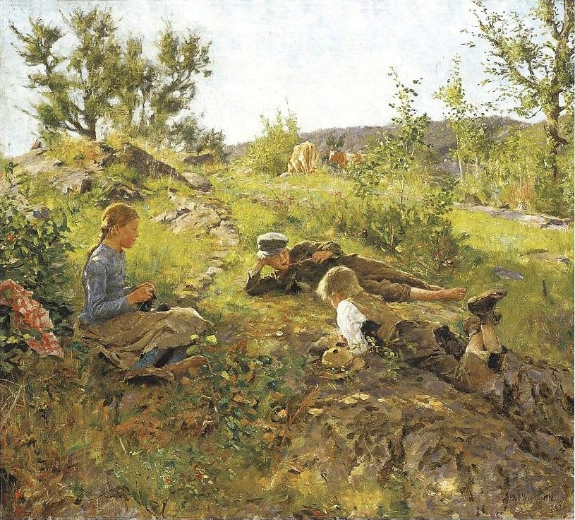 Hyrder på Taty av Erik Theodor Werenskiold
