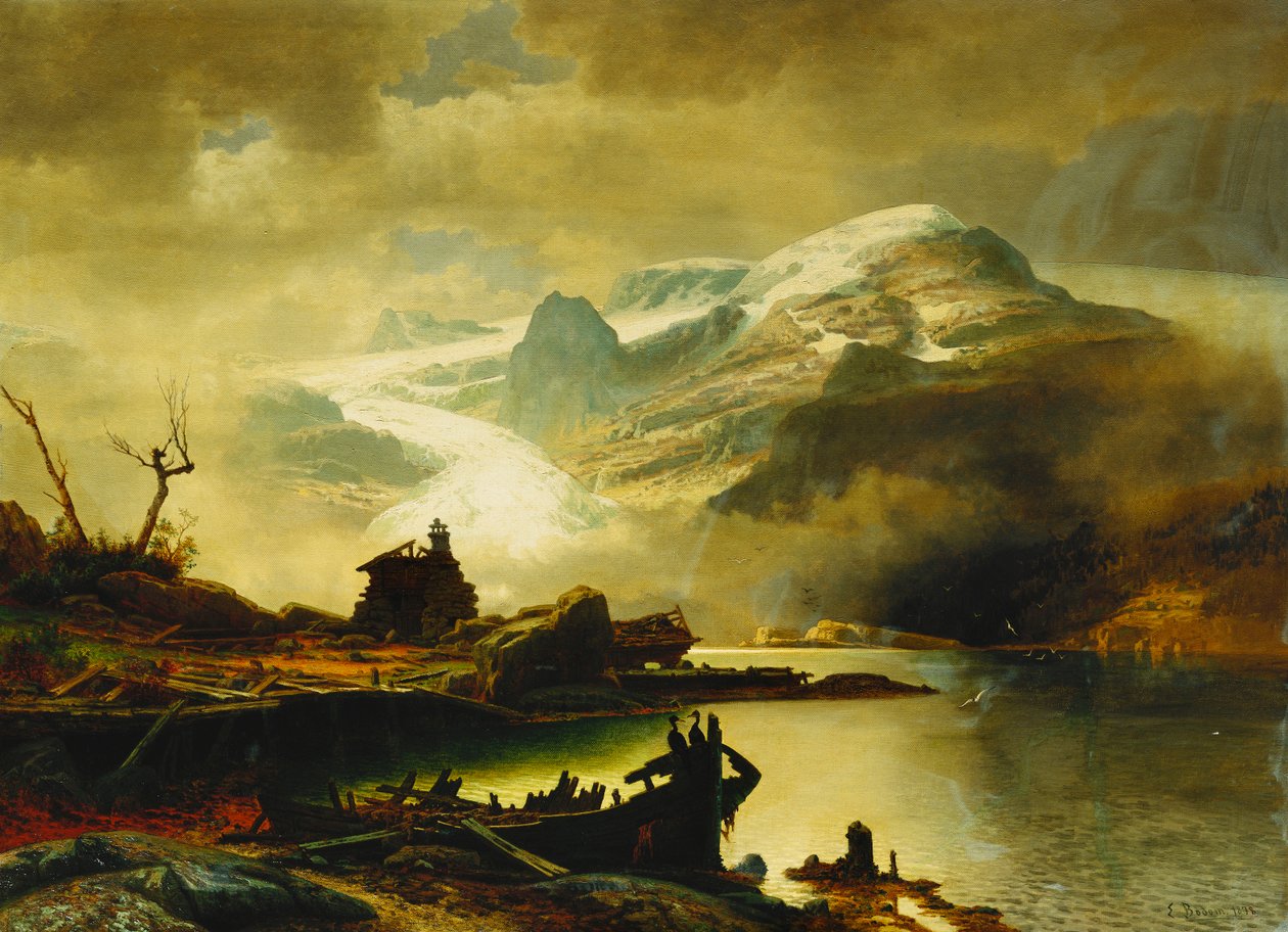 Bondhusbreen i Sunnhordland, 1878 av Erik Bodom