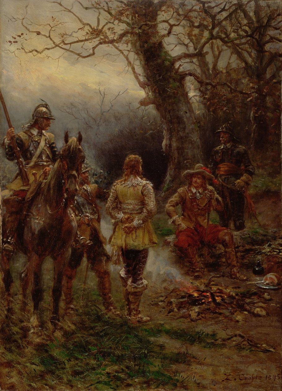 Oliver Cromwell Questioning a Prisoner, 1895 av Ernest Crofts