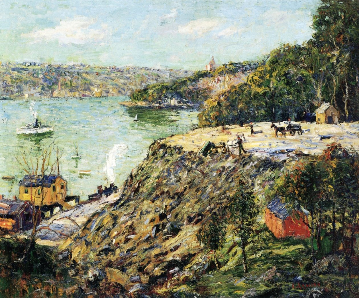 Across the River, New York, ca. 1910 av Ernest Lawson