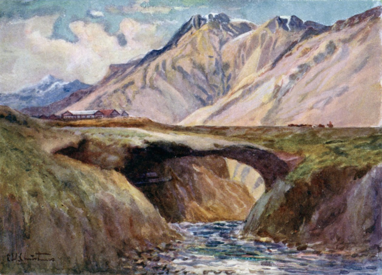 Puente del Inca, den berømte naturlige broen av Ernest William Christmas