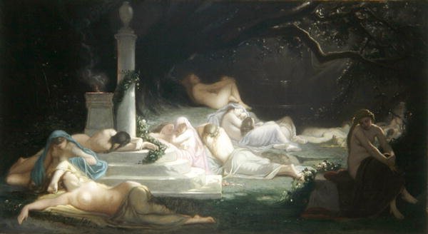 Nymfer ved graven til Adonis av Ernest Augustin Gendron