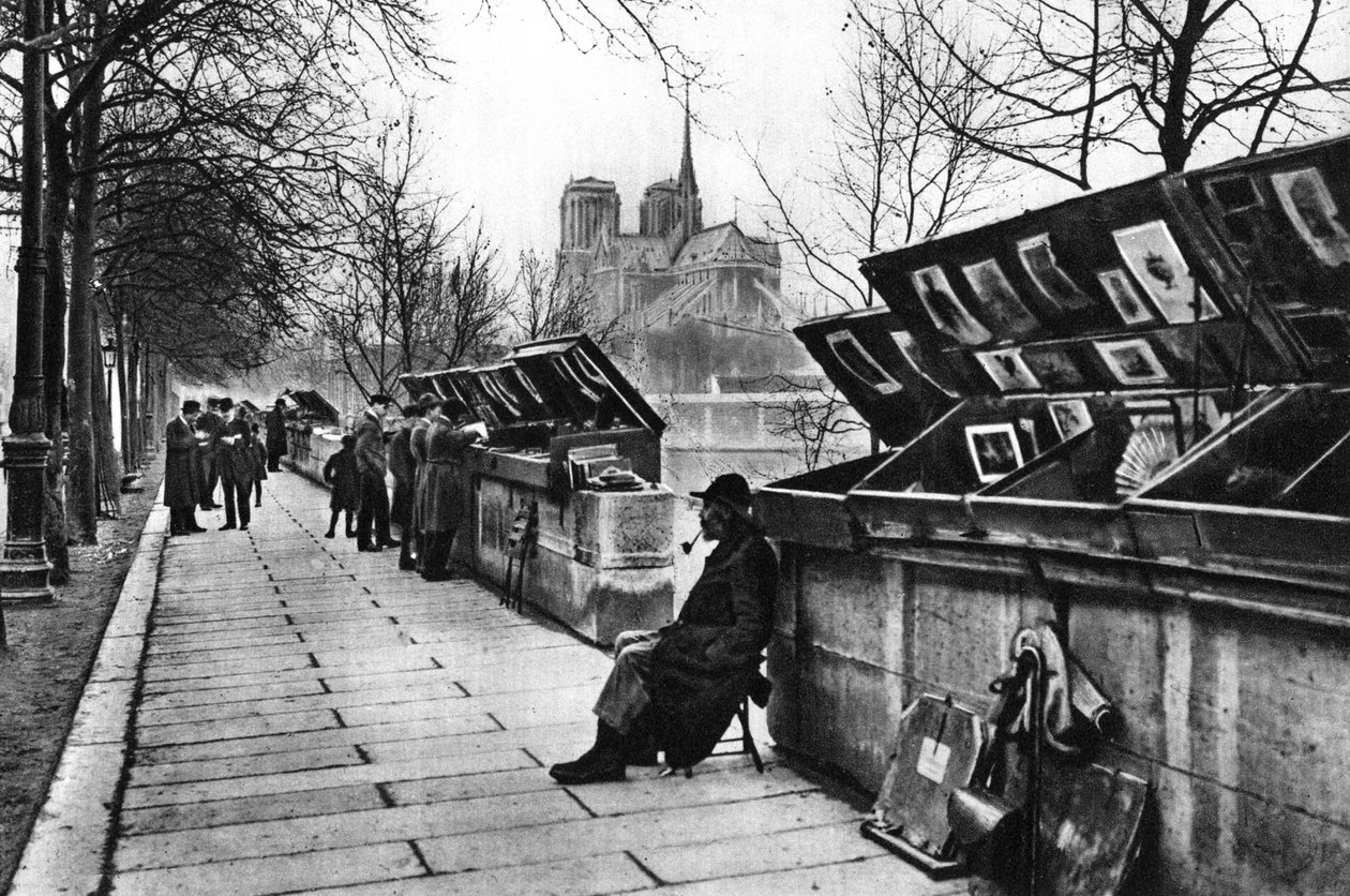 Bokboder langs kaiene, Paris, 1931. av Ernest Flammarion