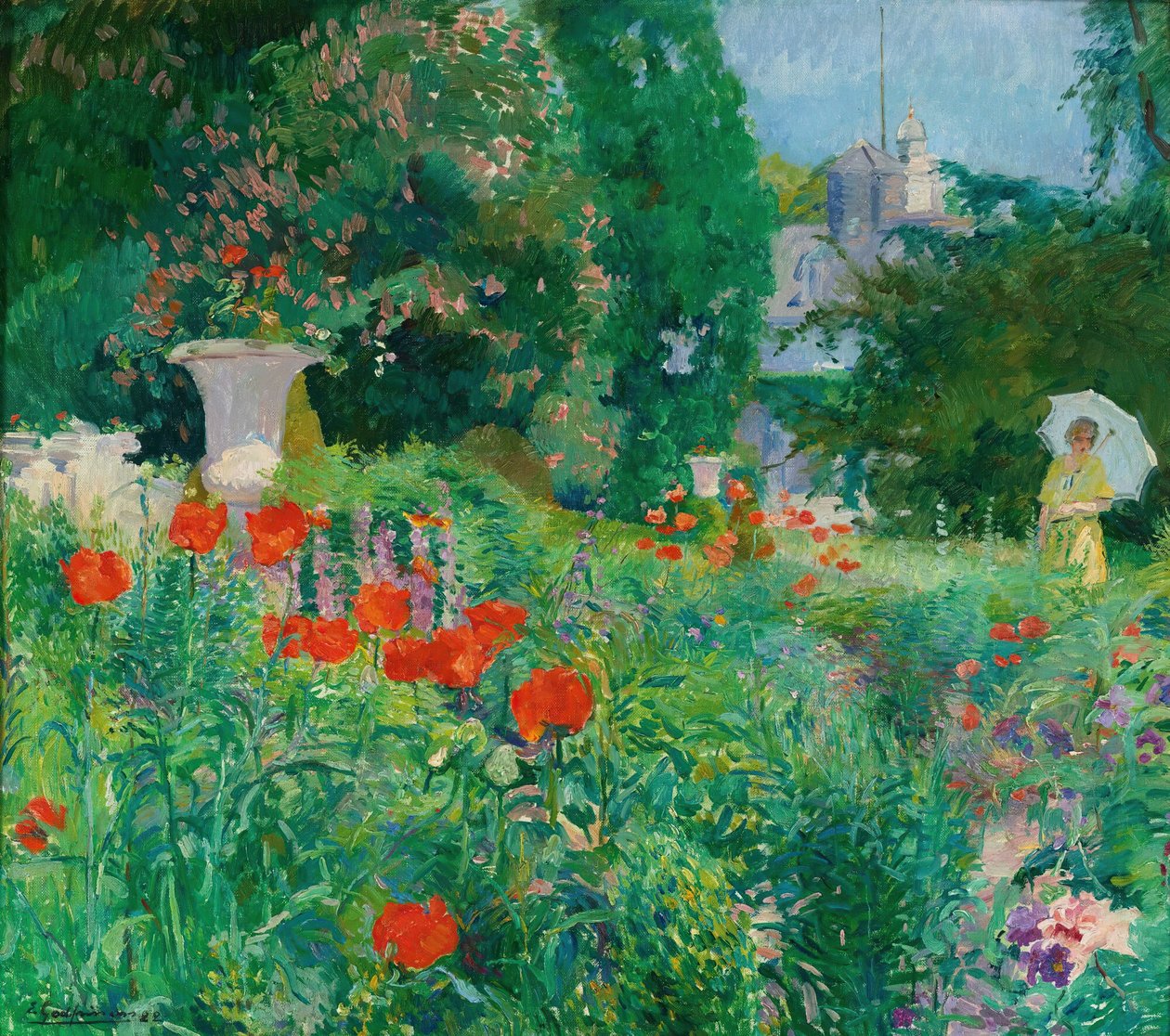 Elegant i et felt av valmuer av Ernest Godfrinon