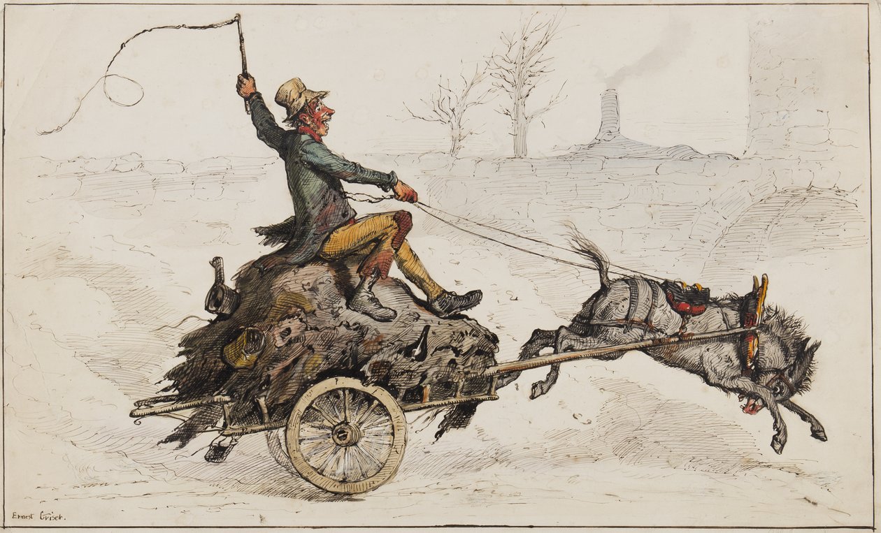 Off Home (blekk og wc på papir) av Ernest Henry Griset